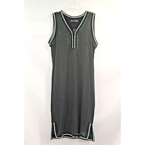 LaLa Anthony Dress Basketball Jersey Tank Womens M Green Black Mesh Slit Hem NWT